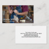 Holzbearbeitung in Zimmerleuten Visitenkarte (Vorne/Hinten)