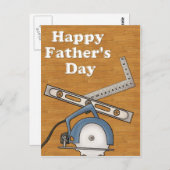 Holzbearbeitung/Tools D1 - Fröhlicher Vatertag Postkarte (Vorne/Hinten)