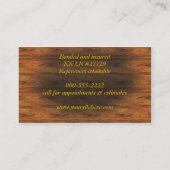 Holzbearbeitung Visitenkarte (Rückseite)