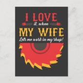 Holzbearbeitungs-Husband Carpenter Woodworker Vate Postkarte (Vorderseite)