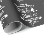 Holzbearbeitungs-Spaß-Holzwerkzeuge Geschenkpapier (Rolleneckpunkt)