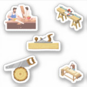 Holzbearbeitungs-Sticker Aufkleber (Vorderseite)