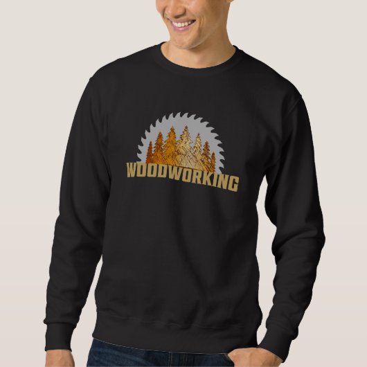 Holzbearbeitungs-Wald Saw Blade-Design Sweatshirt (Vorderseite)