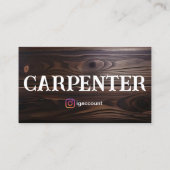 Holzbearbeitungsexperten Beruflicher Tischler Visitenkarte (Rückseite)