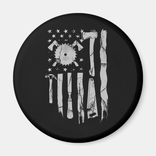 Holzbearbeitungsmaschine für amerikanische Fahne Magnet (Vorne)