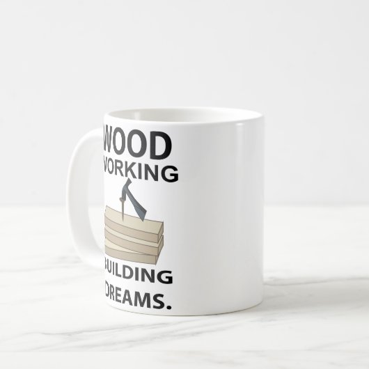 Holzbearbeitungsmaschine Kaffeetasse (Vorderseite Links)