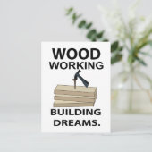 Holzbearbeitungsmaschine Woodworker Postkarte (Stehend Vorderseite)