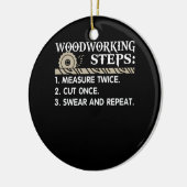 Holzbearbeitungsschritte Keramik Ornament (Links)