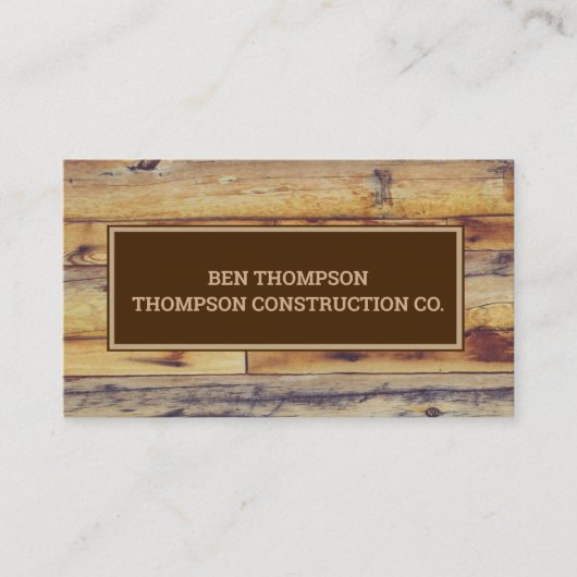 Holzbearbeitungsunternehmen für Holzbearbeitung Visitenkarte (Vorderseite)