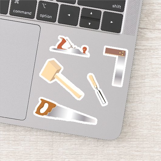 Holzbearbeitungswerkzeuge Aufkleber (Detail)