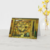 Holzbearbeitungswerkzeuge Karte (Gelbe Blume)