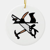 Holzbearbeitungswerkzeuge Keramik Ornament (Vorne)