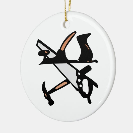 Holzbearbeitungswerkzeuge Keramik Ornament (Links)