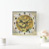 Holzbearbeitungswerkzeuge Quadratische Wanduhr (Zuhause)