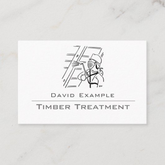 Holzbehandlung mit Illustration Visitenkarte (Vorderseite)
