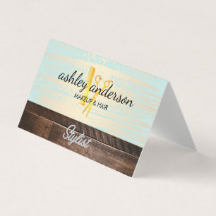 Holzbesatz Gold Gebürstet Salon Werkzeuge Visitenkarten