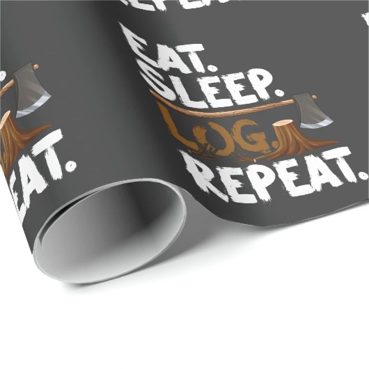 Holzbewaldarbeiter-Zitat-Forstarbeiter Geschenkpapier (Rolleneckpunkt)