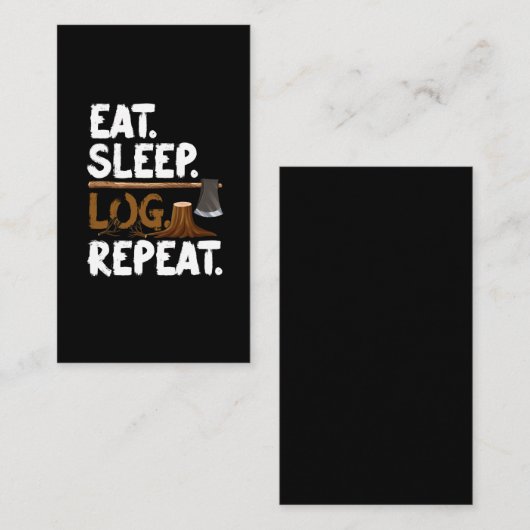 Holzbewaldarbeiter-Zitat-Forstarbeiter Visitenkarte (Vorne/Hinten)