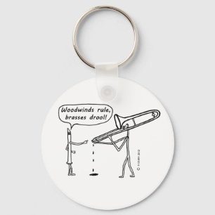 Holzblasinstrument-Regel, Messing-Geifer Schlüsselanhänger