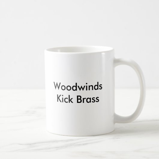 Holzblasinstrument-Tritt-Messing Kaffeetasse (Rechts)