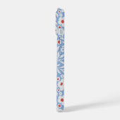 Holzblock-Blumenmuster iPhone 15 Hülle (Linke Seite)