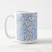 Holzblock-Blumenmuster Kaffeetasse (Links)