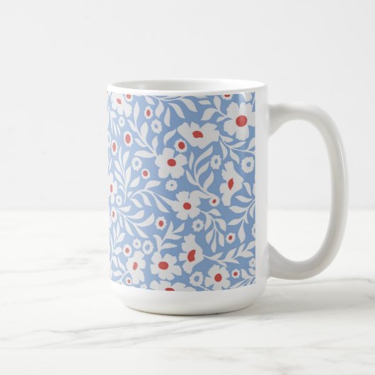 Holzblock-Blumenmuster Kaffeetasse (Rechts)