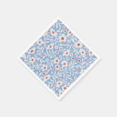 Holzblock-Blumenmuster Serviette (Ecke)