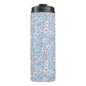 Holzblock-Blumenmuster Thermosbecher (Vorderseite)