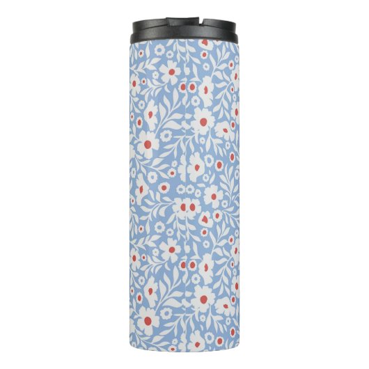 Holzblock-Blumenmuster Thermosbecher (Rückseite)