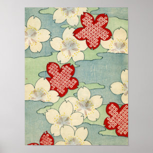 Holzblock-Druck Poster