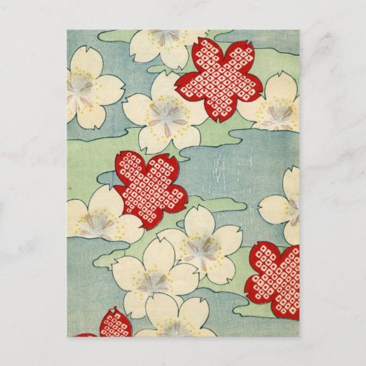 Holzblock-Druck Postkarte (Vorderseite)