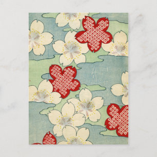 Holzblock-Druck Postkarte