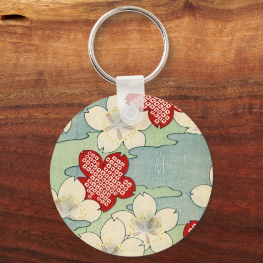 Holzblock-Druck Schlüsselanhänger (Vorderseite)