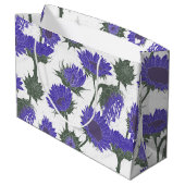 Holzblock Drucksonnenblume lila Große Geschenktüte (Rückseite Schrägansicht)