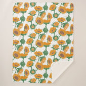Holzblock Drucksonnenbraun orange Sherpadecke (Vorderseite)