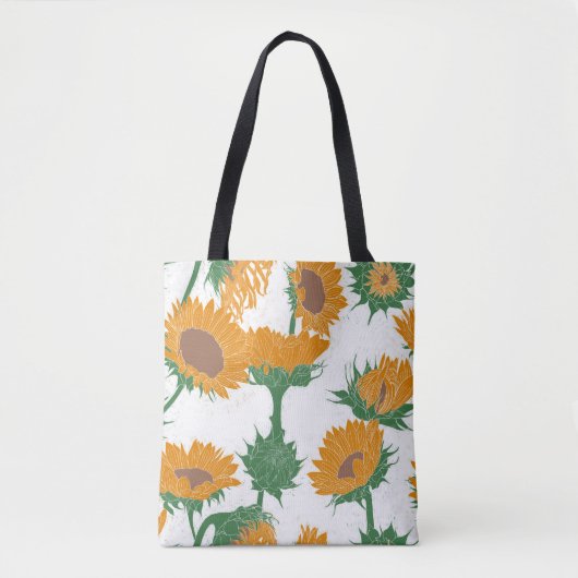 Holzblock Drucksonnenbraun orange Tasche (Vorderseite)