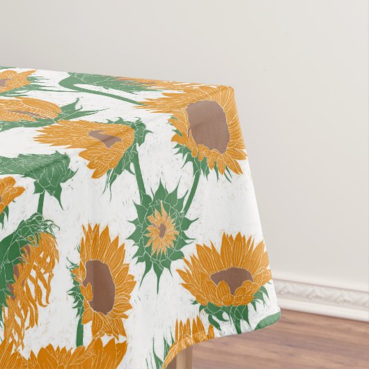 Holzblock Drucksonnenbraun orange Tischdecke (Beispiel)