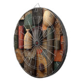 Holzblock-Kunst-Dartboard Dartscheibe (Vorderseite rechts)