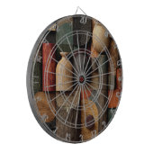 Holzblock-Kunst-Dartboard Dartscheibe (Vorderseite Links)