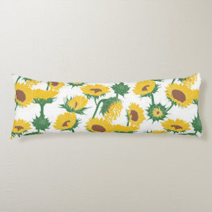 Holzblock Print Sunflower gelb Seitenschläferkissen