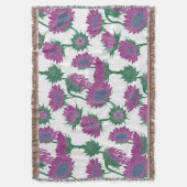 Holzblock Print Sunflower pink Decke (Vorderseite Vertikal)
