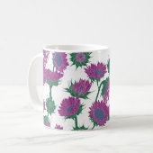 Holzblock Print Sunflower pink Kaffeetasse (Vorderseite Links)