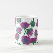 Holzblock Print Sunflower pink Kaffeetasse (Mittel)