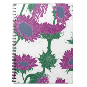 Holzblock Print Sunflower pink Notizblock