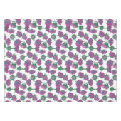 Holzblock Print Sunflower pink Tischdecke (Vorderseite (Horizontal))