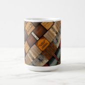 Holzblock-Typografie und Kunstkollektion 2 Kaffeetasse (Mittel)