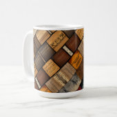 Holzblock-Typografie und Kunstkollektion 2 Kaffeetasse (Vorderseite Links)