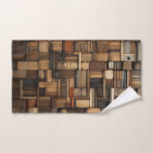 Holzblock-Typografie und Kunstkollektion Badhandtuch Set (Handtuch)