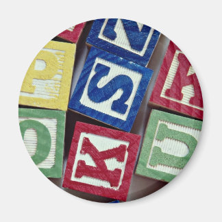 Holzblöcke mit Alphabeten für Kinder Magnet